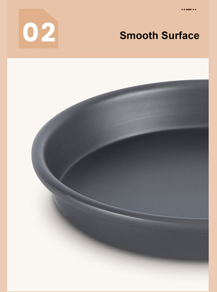 PizzAtHome-sartén para Pizza de 12 pulgadas, plato antiadherente de aleación de aluminio, bandeja para platos profundos, bandeja redonda dura anodizada para Pizza, accesorios para hornear