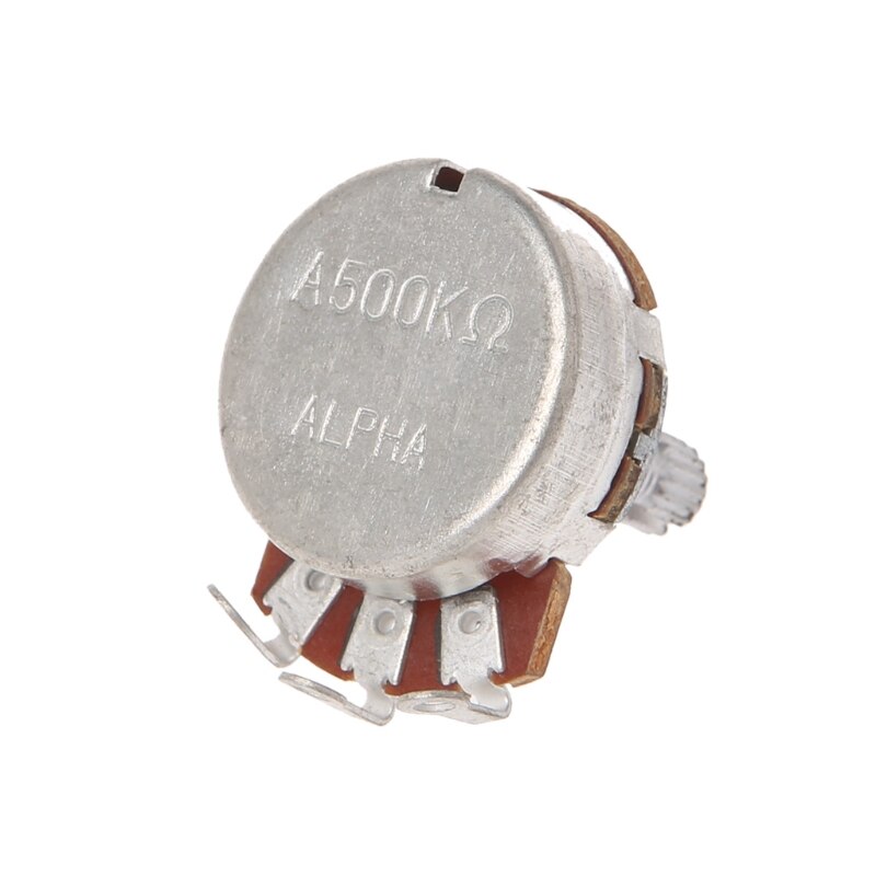 A500K Potentiometer Splined Pot Electric Guitar Bass Effect Amp Tone Volume Shaft15mm Parts Diameter24mm Y4UB