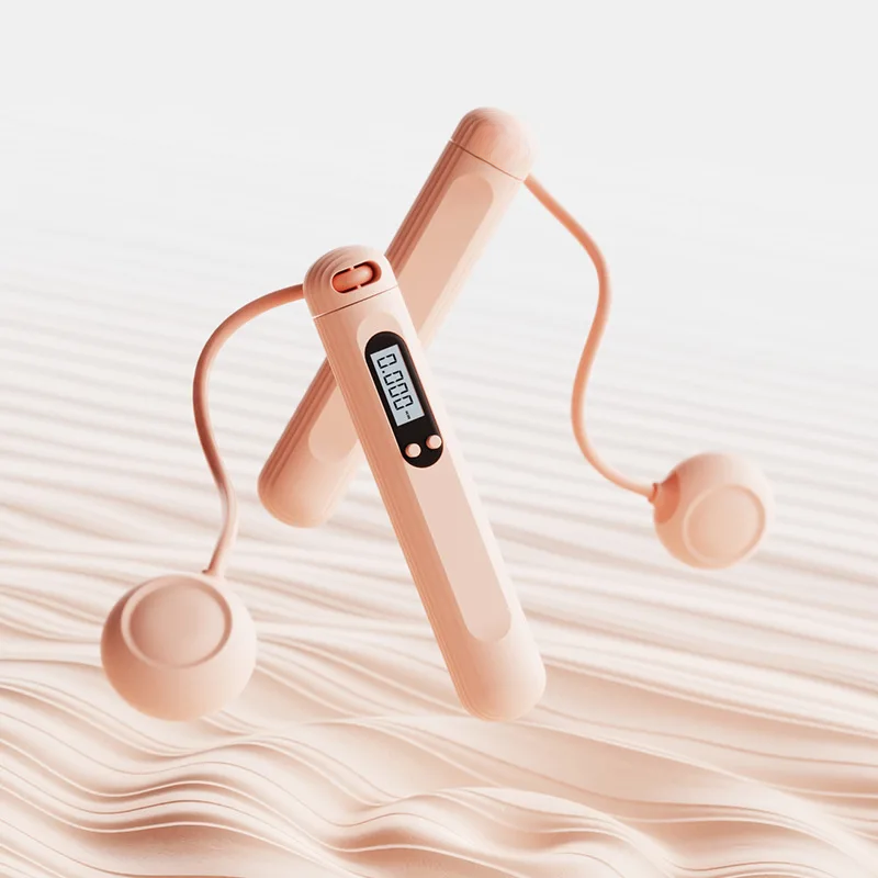 Corda de pular fitness, equipamento de exercício doméstico, corda de pular ponderada, repetições de contagem para crianças e adultos, sem necessidade: Verde