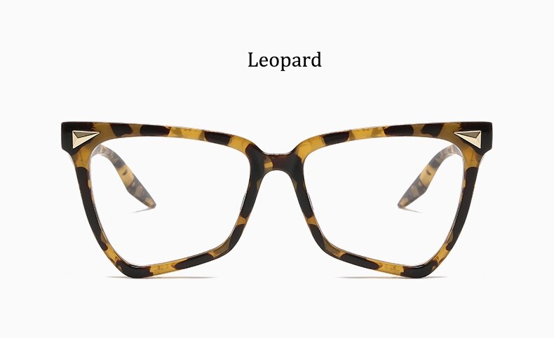 Lunettes en œil de chat Transparent pour femmes, monture tendance, de luxe, de styliste, couleur, pour ordinateur,: Leopard