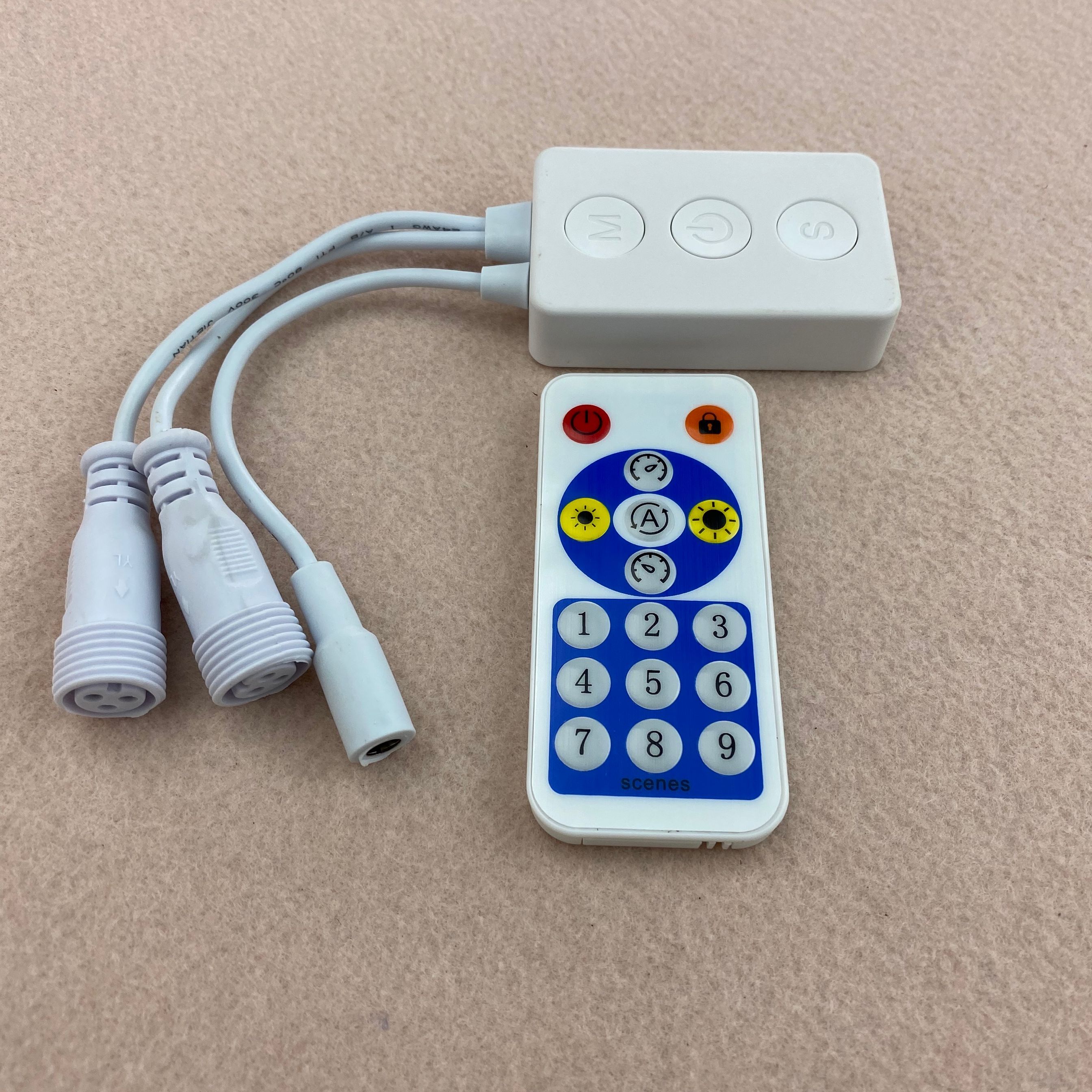 SP601E; Led Bluetooth Pixel Controller; Dual Output; Ondersteunt Smart App En Rf Afstandsbediening; DC5-24V Ingang; Waterdichte Staartjes