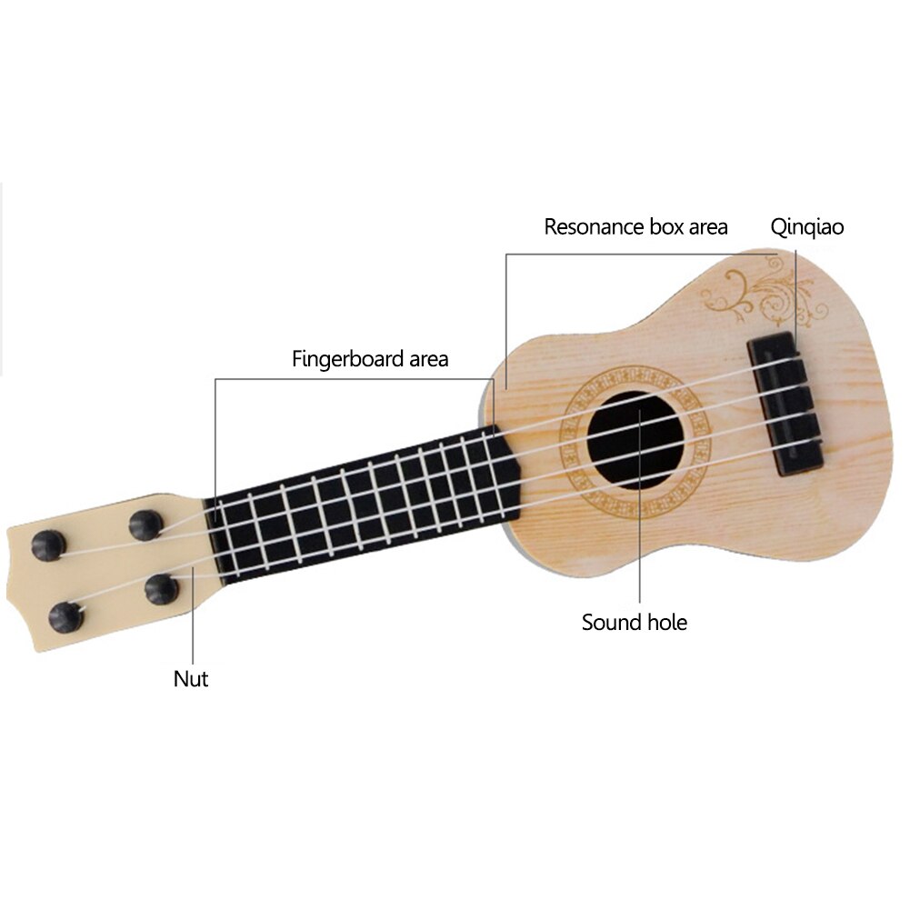 Mini Gitarre 4 Saiten Klassische Ukulele Gitarre Spielzeug Musik Instrumente für freundlicher freundlicher Anfänger FrüHenne Bildung Kleine Gitarre