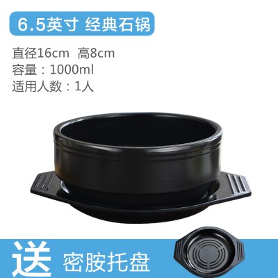 Korean stone pot bibimbap gas cooker rice noodles casserole wate Korean fish casseroles earthenware cooking bellied stew pan: 3