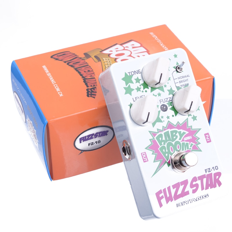 Biyang fz -10 babyboom serie 3 modes fuzz guitar effekt pedal true bypass fuld metalskal med fuzz kontrolknapper