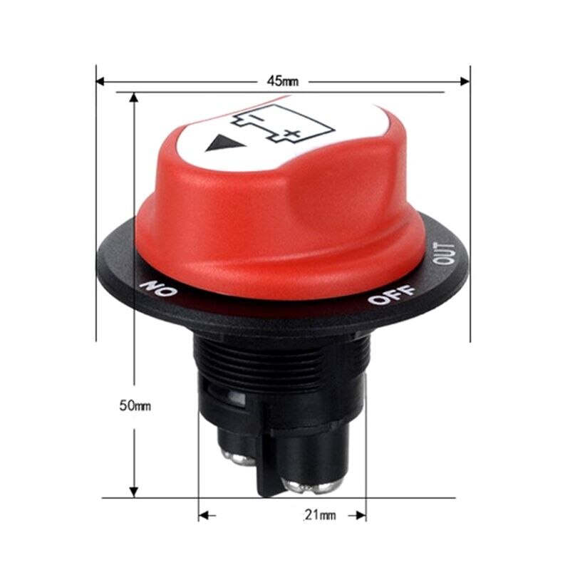 Batería Universal para coche Trennschalter mit, 2 posiciones, 12/24 V, impermeable, para coche, barco, camión, corte de potencia