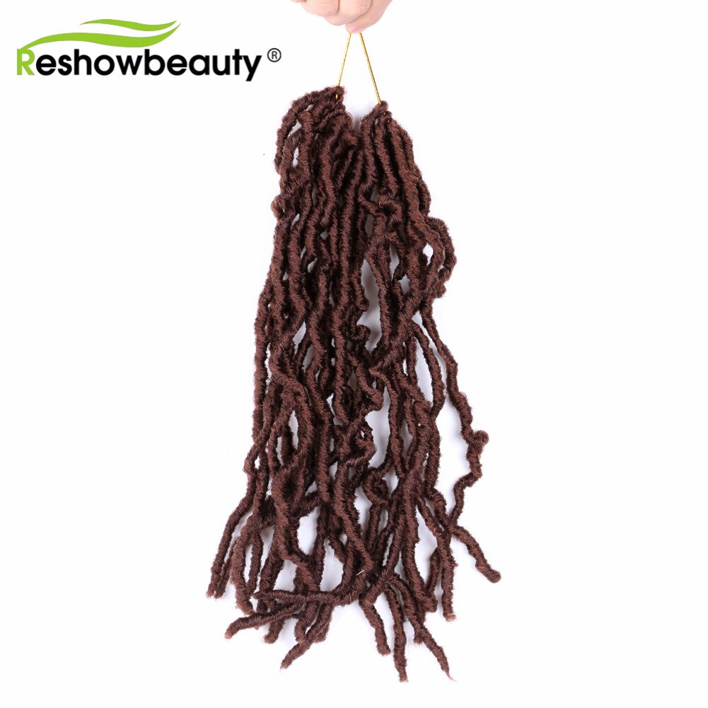 Synthetic Crochet Braids Nu Locs Faux Locs 24 inches Curly Reshowbeauty 20 Strands/Pack 110 Gram Pure/Ombre: #30