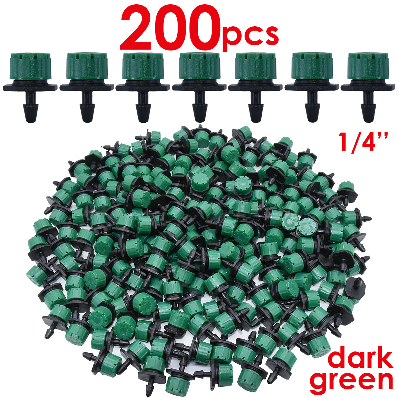KESLA Garten 30-1000PCS 4/7mm Bewässerung Düse Einstellbar Tropf Bewässerung Sprinkler Emitter Micro Drip Gewächshaus balkon Hof: Licht Grün