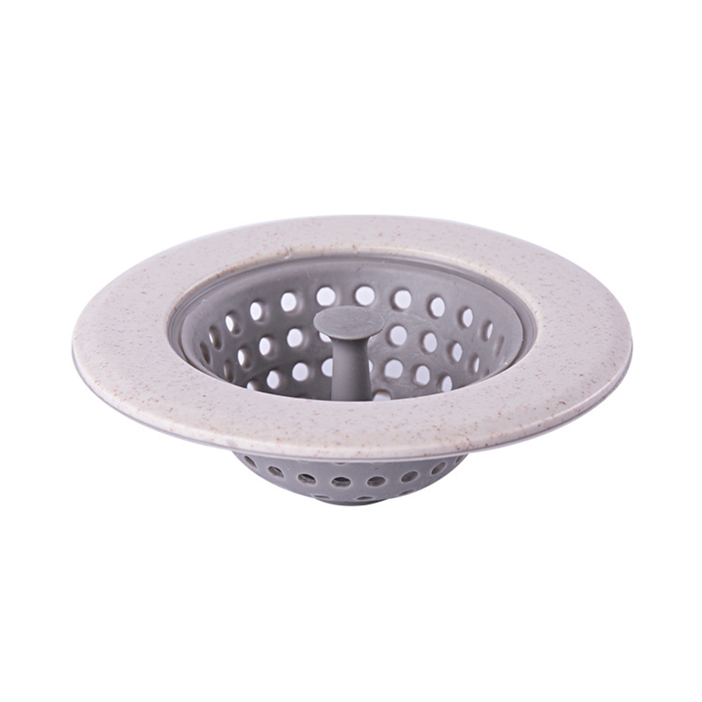 Kitchen Filter Silicone Strainer Bathroom Drain Sink Cover Sewer Hair Filter Bathroom Sink Sewer Anti-clogging Filter: WHITE