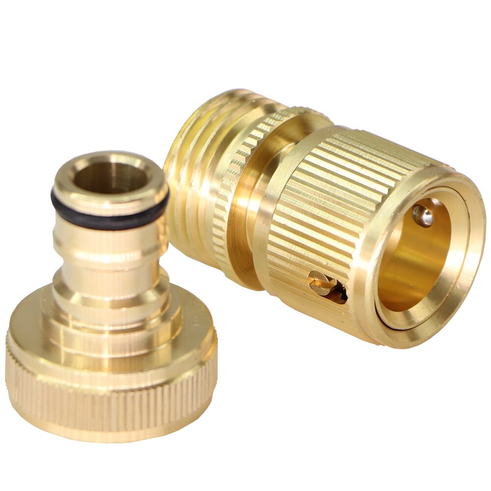 RBCFHl 1PC Garden Hose GHT Solid Brass Quick Connect Male Female Connectors Fittings 3/4'' Thread Coupling Irrigation Adapters