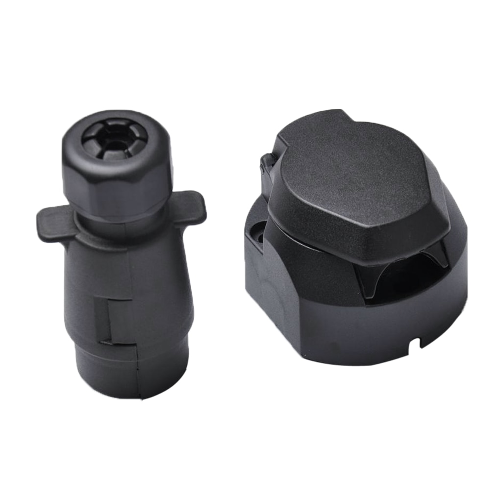 7-Way Trailer Truck Camper Plug Socket Weatherproof Corrosion Resistant