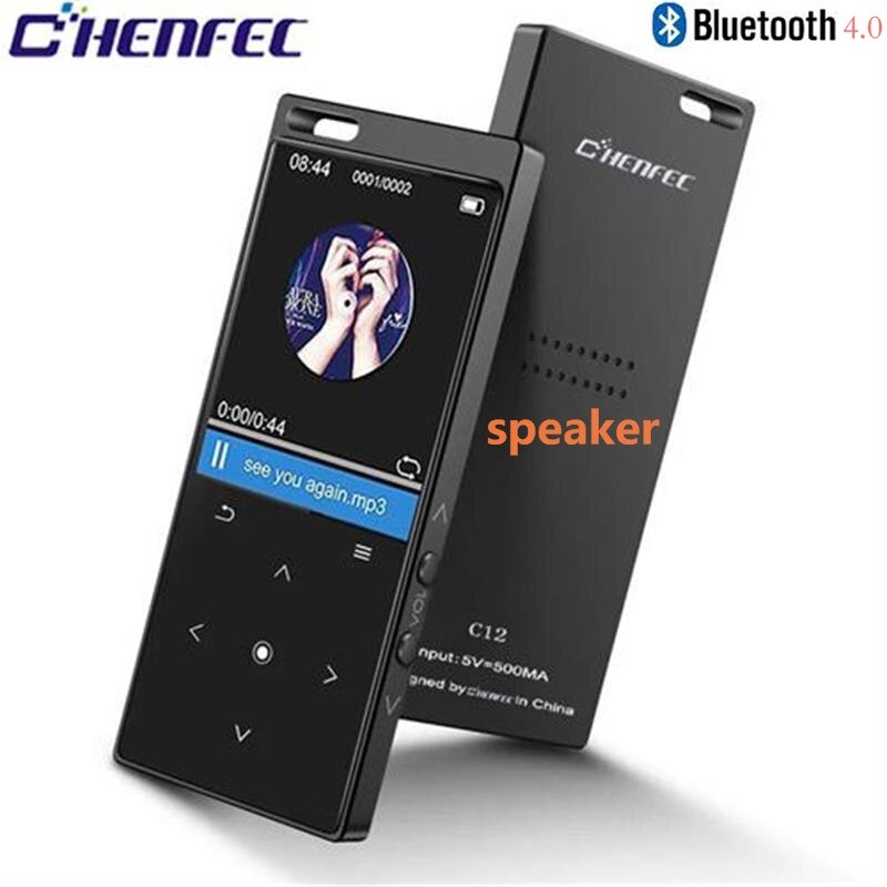 MP3 Player Metal Touch Button HIFI Bluetooth Music Player Built-in Speaker 8GB/16GB/32GB/40GB Lossless Sound with FM