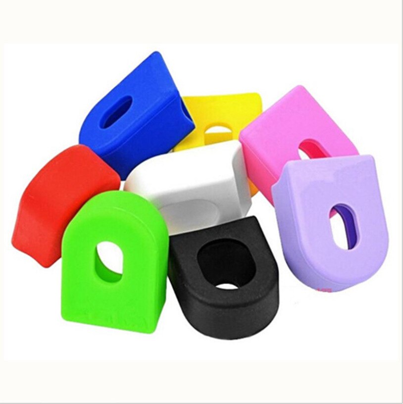 1Pair Bicycle Crank Arm Protector Cover Tear Resistance Silicone Road Bike Universal Crankset Protective Caps MTB Accessories