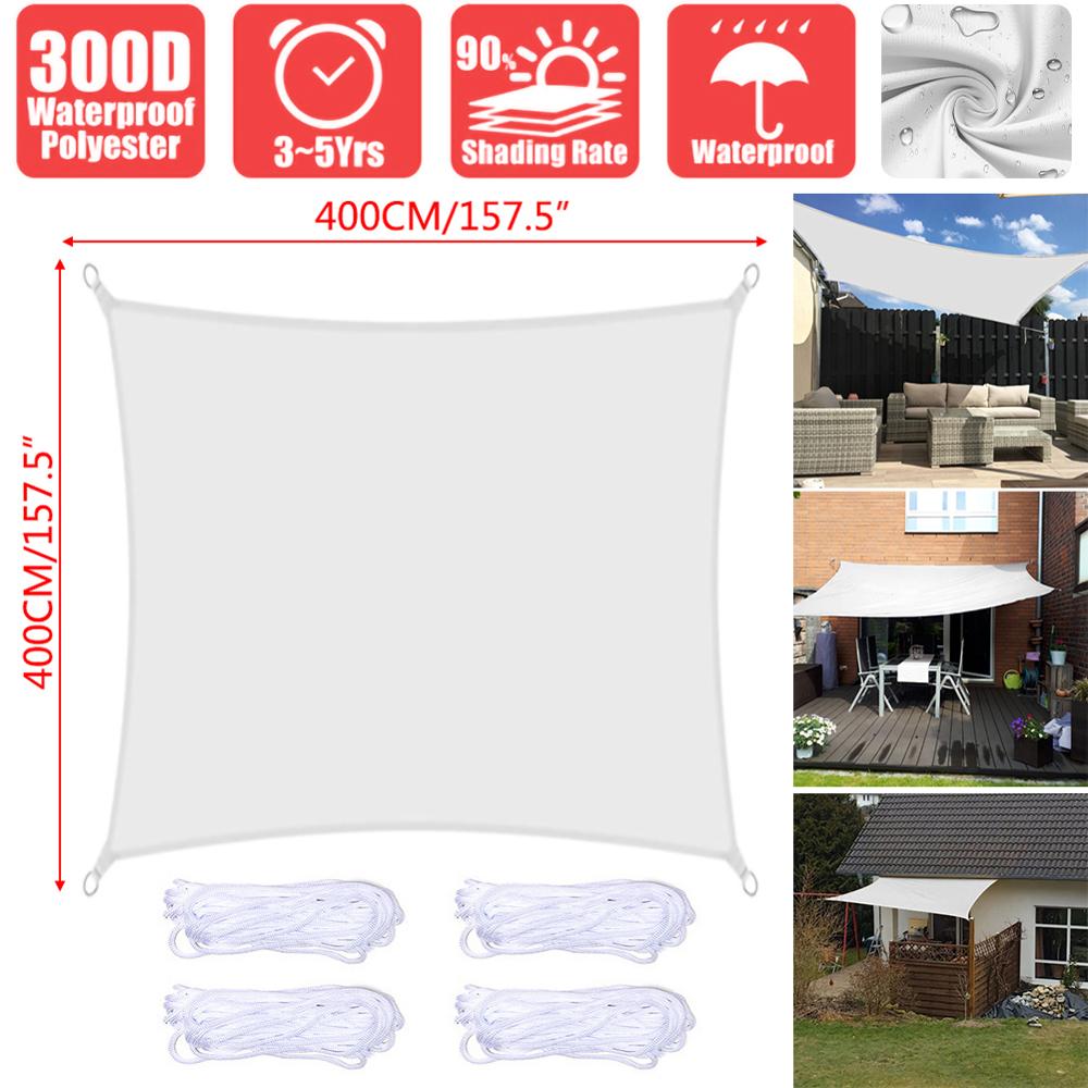 Toldo grande de 4x3m para exteriores, dosel para jardín, Patio, piscina, toldo de vela de sombra para acampar, tienda impermeable, refugio solar