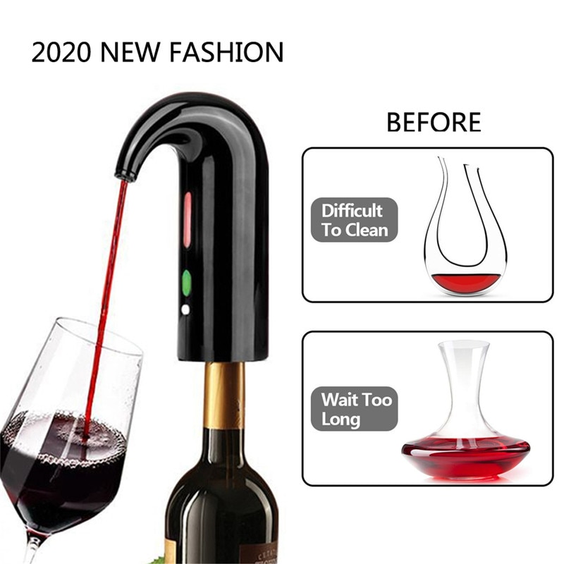 Aankomst Draagbare Smart Elektrische Wijn Decanter Automatische Rode Wijn Schenker Beluchter Decanter Dispenser Wijn Gieten Apparaat