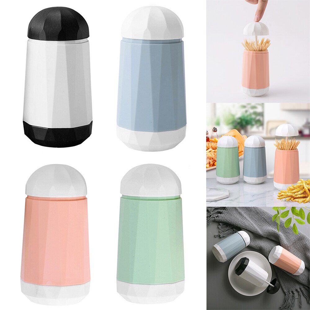 Nordic Toothpick Holder Automatic Press Dispenser For Cotton Swab Case Organizer