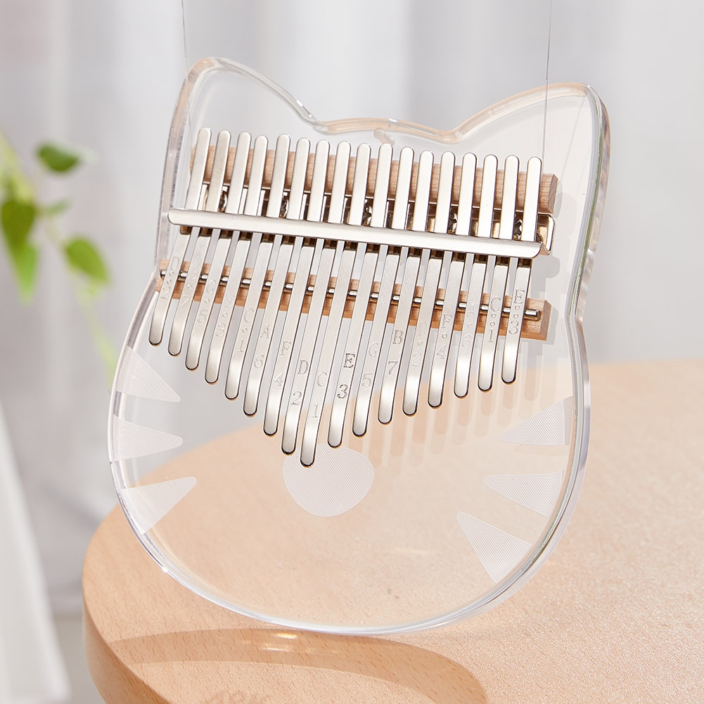 Mini Kalimba With Carry Bag Thumb Piano Beginner Transparent Acrylic Clear Sound 17 21 Keys Keyboard Instrument Portable