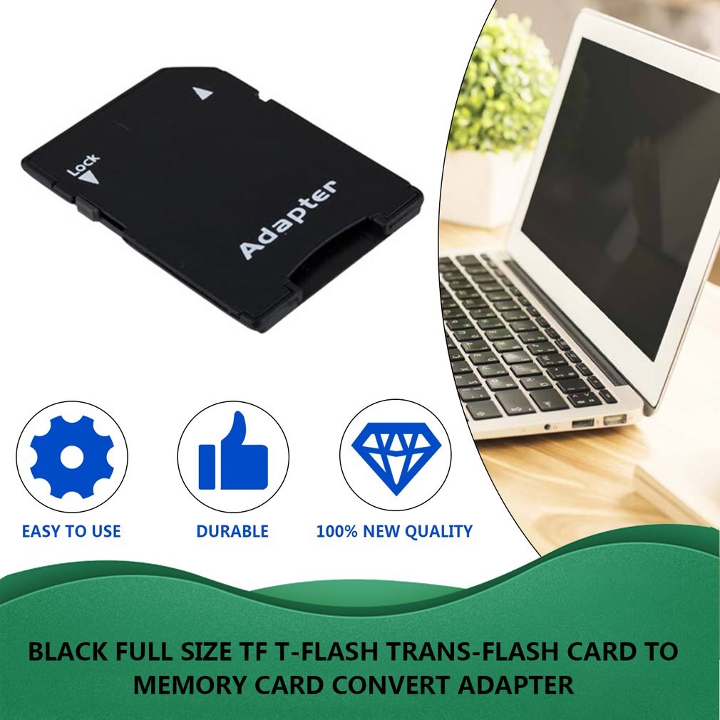 Black Full Lockable to Protect Contents 10pcs TF T-Flash Trans-flash Card to Memory Card Convert Adapter