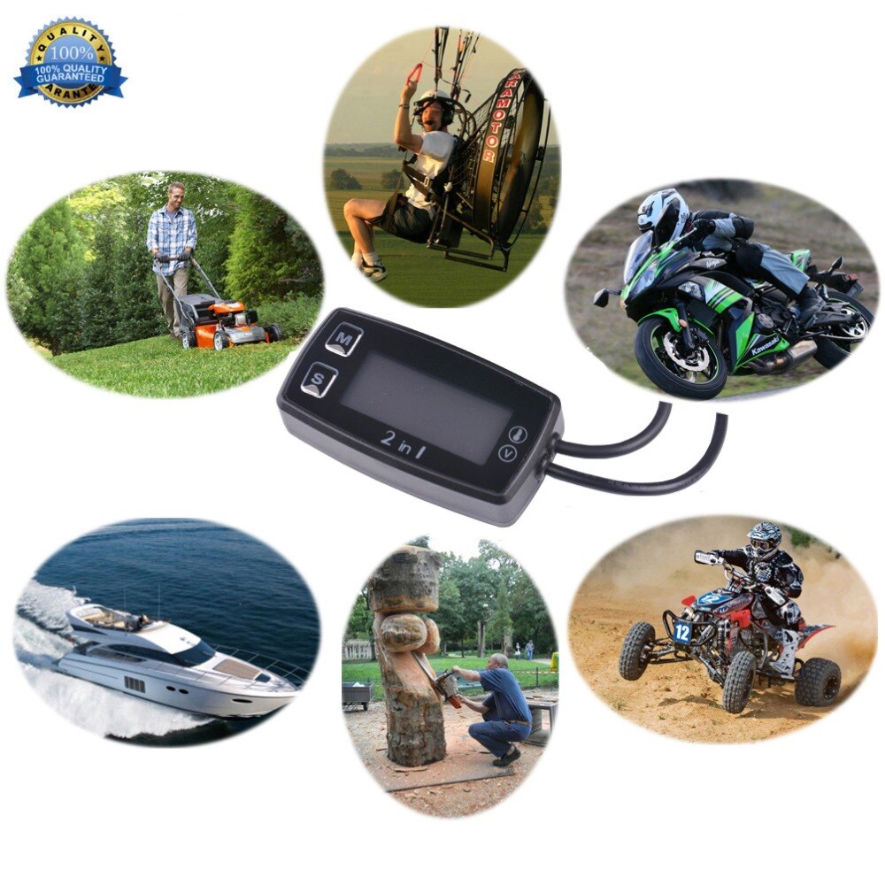 Digital Thermometer Voltmeter Temperatuur Meter Voor pit bike atv buiten ATV outboard glider lawn mower boat marine RL-TM008