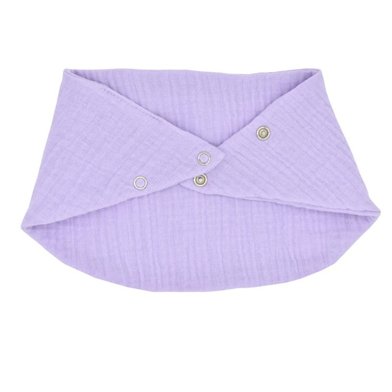 Cotton Gauze Scarf Bib Organic Cotton Bib Drool Scarf Baby Bandana Scarf Bibs with Snaps: PL