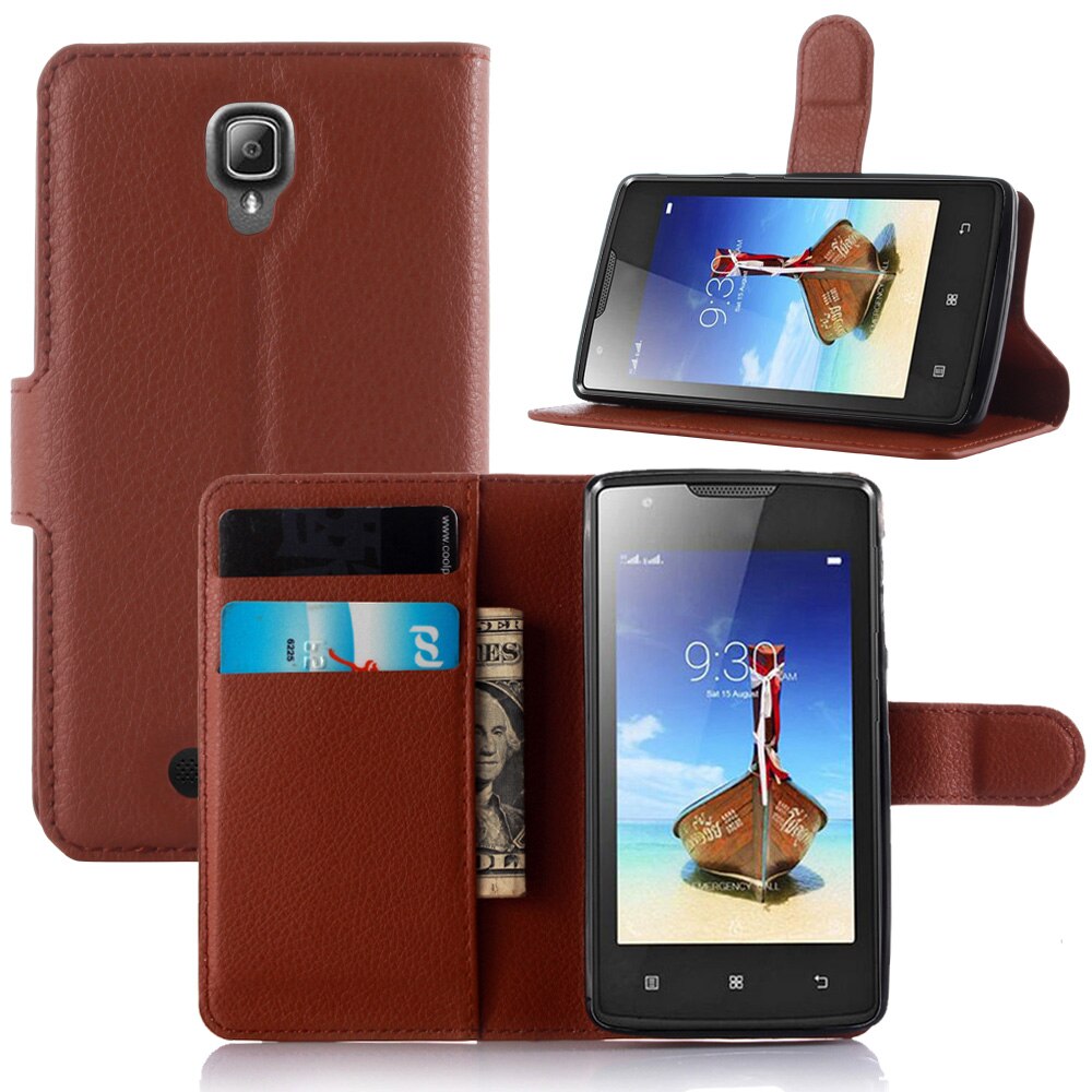 Wallet Cover Card Holder Phone Cases for Lenovo Vibe A A1000 Pu Leather Case Protective Shell