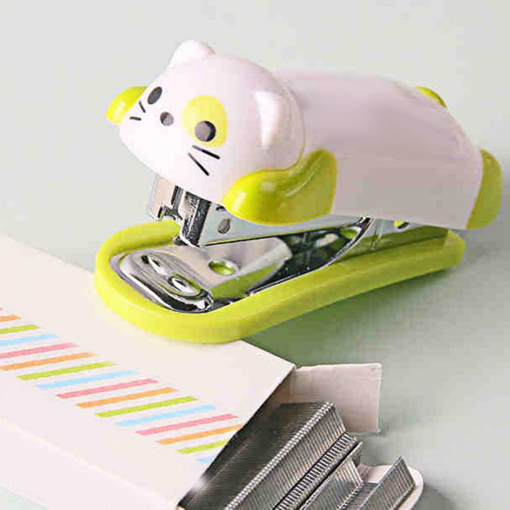 Stapler Mini Cartoon Dog Desktop Stapler Home Office Stationery with Staples Child Office School Supplies