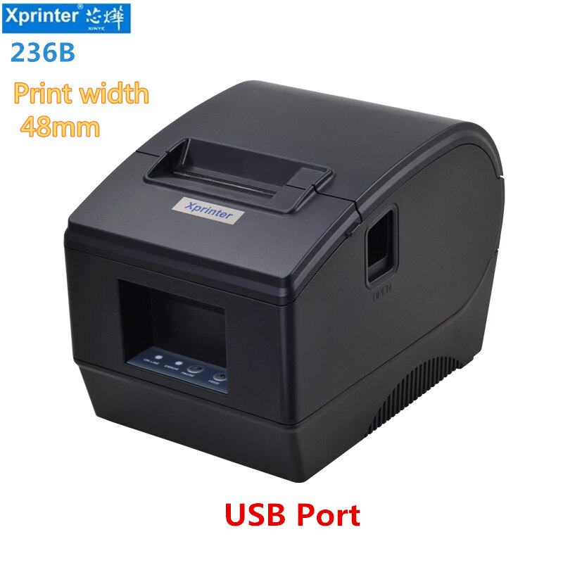 XP-236B/236BL 20-60mm barcode printer sticker printer 58mm receipt printer POS printer Qr code the non-drying label printer: 236B  USB / UK Plug