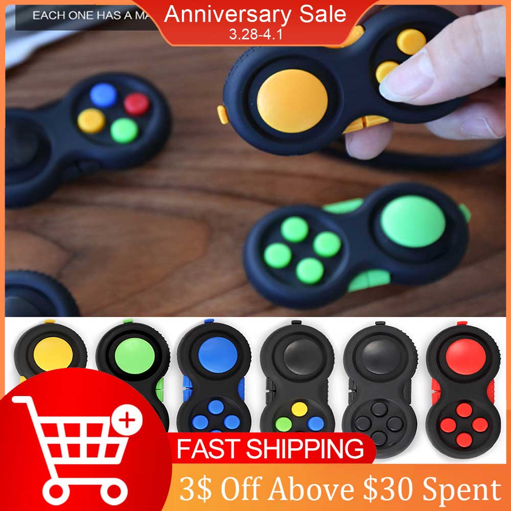 Game Fidget Pad Stress Reliever Squeeze Fun Magic Desk Toy Handle Decompression Key Mobile Phone Accessory