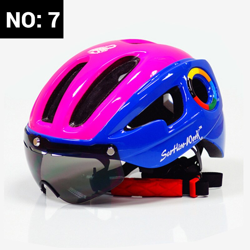 Cykelhjelm mtb mountainbike herre ultra let hjelm med linse scohiro arbejdsbriller ride casco hjelm med casco ciclismo: Farve 4