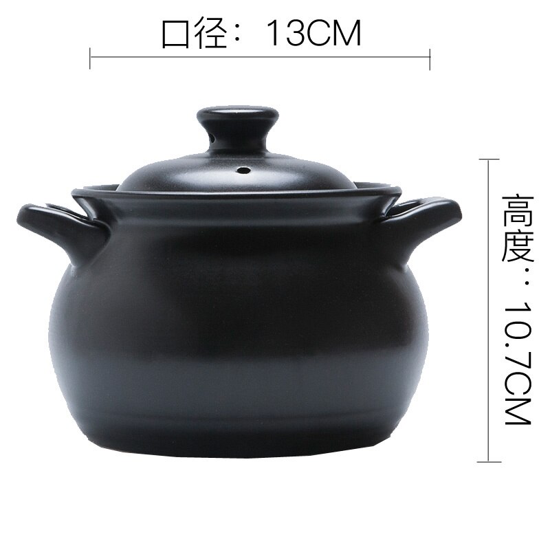 Kinesisk gryderet husstand mini baby keramisk suppe gryde åben ild høj temperatur resistent gas lille mælk ris madlavning gryderet: 1l