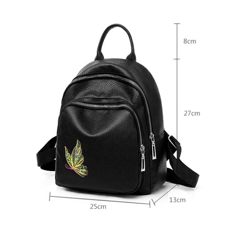 Dames Rugzak - Patchwork Leren Schooltas - Casual Daypack met Klinknagel Decoratie