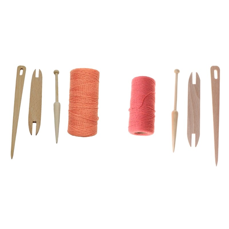 4 teile/satz Natürliche Holz pendeln Stock Nadel betroffen Weben Webstuhl Kette Gewinde Garn Zubehör DIY Handwerk