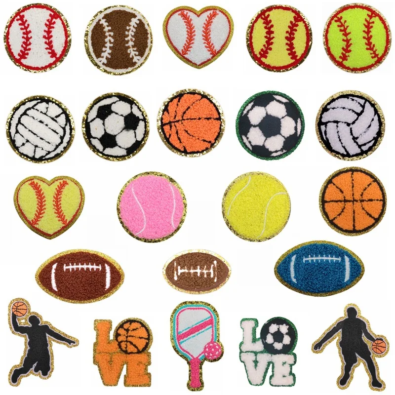 Sport Carnaval Voetbal Basketbal Honkbal Embleem Kleding Accessoires Badge Borduurwerk Sticker Strijkijzer Patches