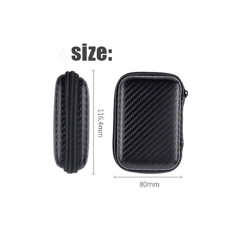 Energie Bank fallen Harte fallen Kasten Für schwer Antrieb Disk USB Kabel Externe Speicher Durchführung SSD HDD Kopfhörer USB Kabel ladegerät Fällen: Black1