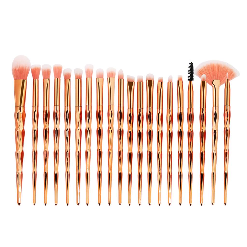 Eenhoorn oogschaduwset, make-up foundation, cosmetische penselen, make-up blending kwastenset, eyeliner, wimpers: Roségoud