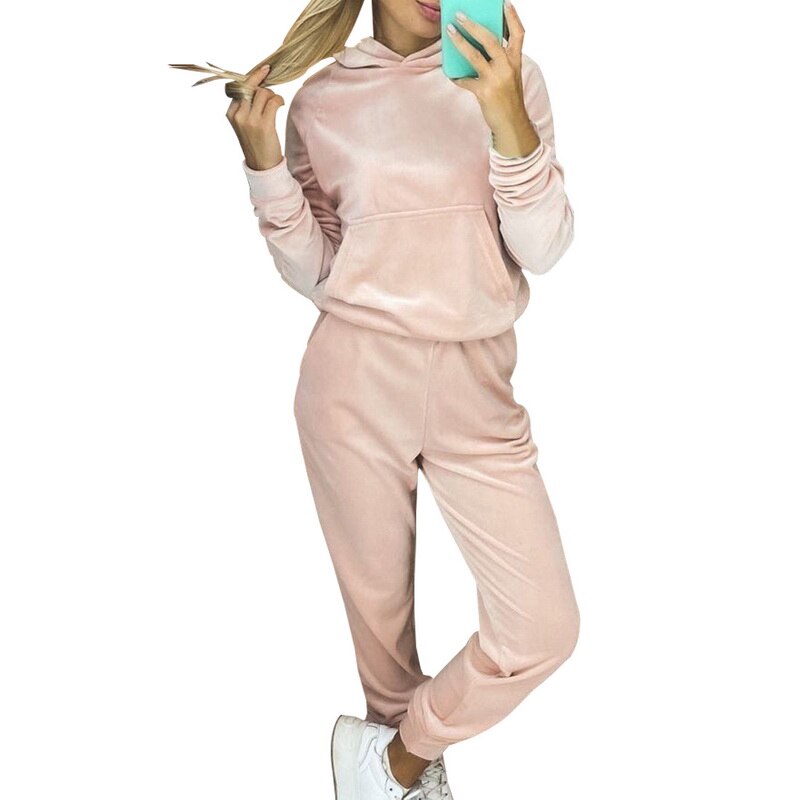 LOOZYKIT automne velours survêtement femmes velours ensemble survêtement ensembles hiver velours costume deux pièces ensemble femmes 2 pièces tenues: 1 / M