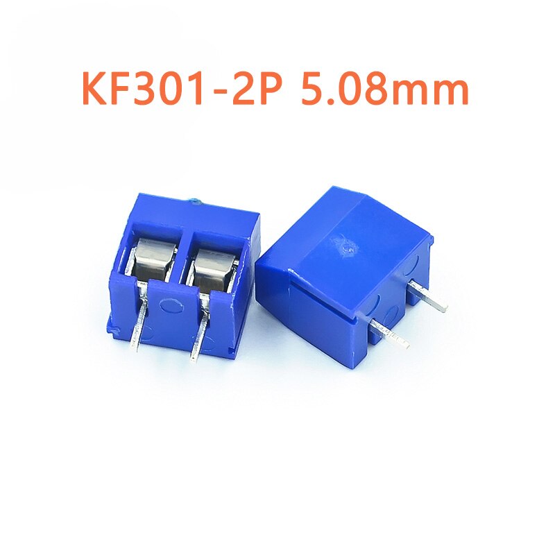 20pcs/Lot Screw 5.08mm 3.5mm Straight Pin PCB Screw Terminal Block Connector KF301-2P KF301-3P KF350-2P KF350-3P Screw Terminal: KF301-2P blue