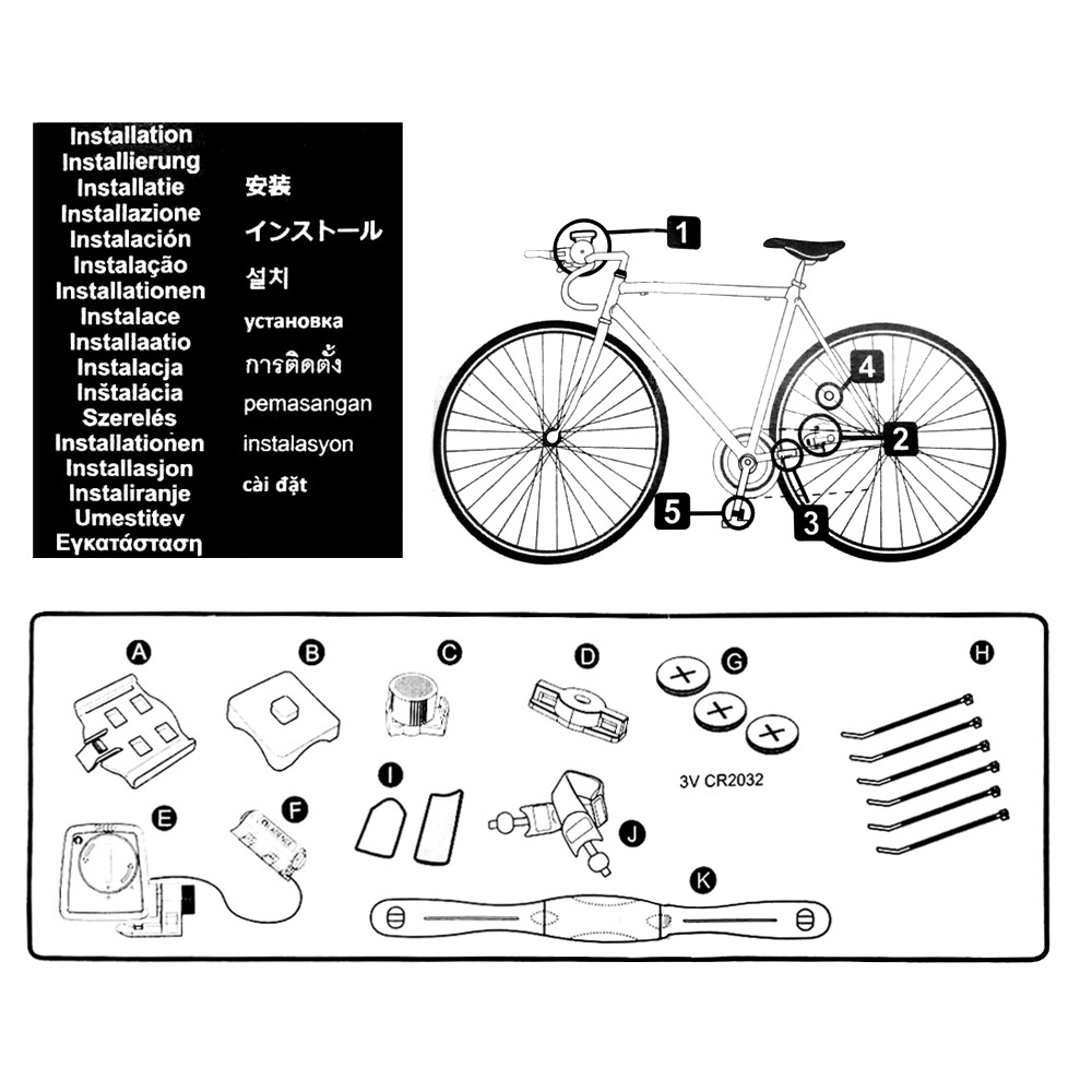 Lixada trådløs cykelcomputer cykel kilometertæller speedometer lcd-skærm 3 in 1 cykelcomputer med kadence pulsmåler