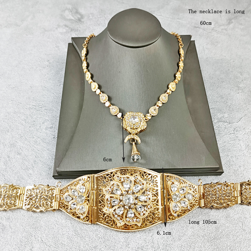 Classica donna francese luna goccia collana cintura da sposa stile marocchino collana donna araba gioielli sposa giapponese regalo moglie