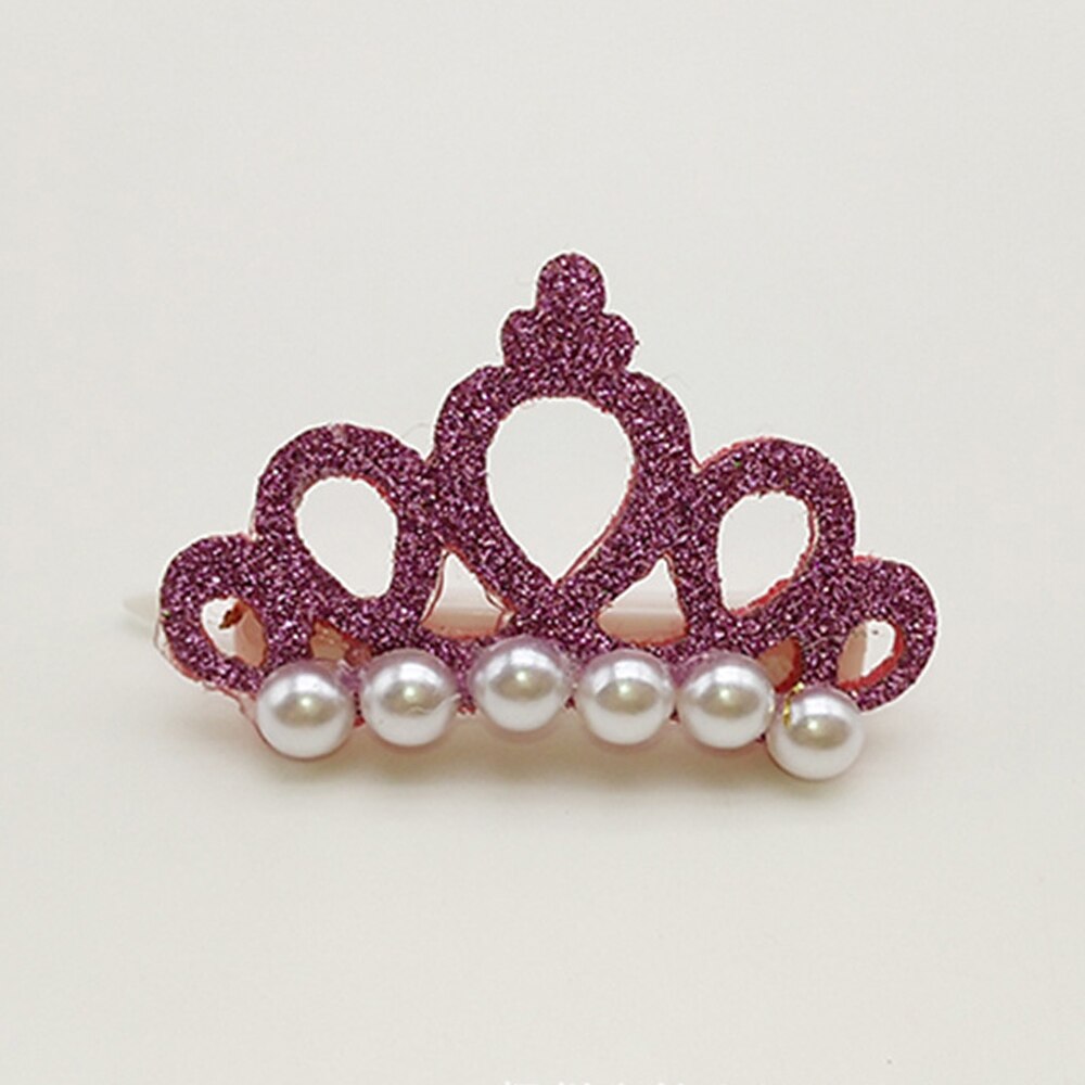 Accessoires Yorkshire en forme de couronne en perles pour petits chiens, Clips pour cheveux et chats de toilettage, 1 pièce: C