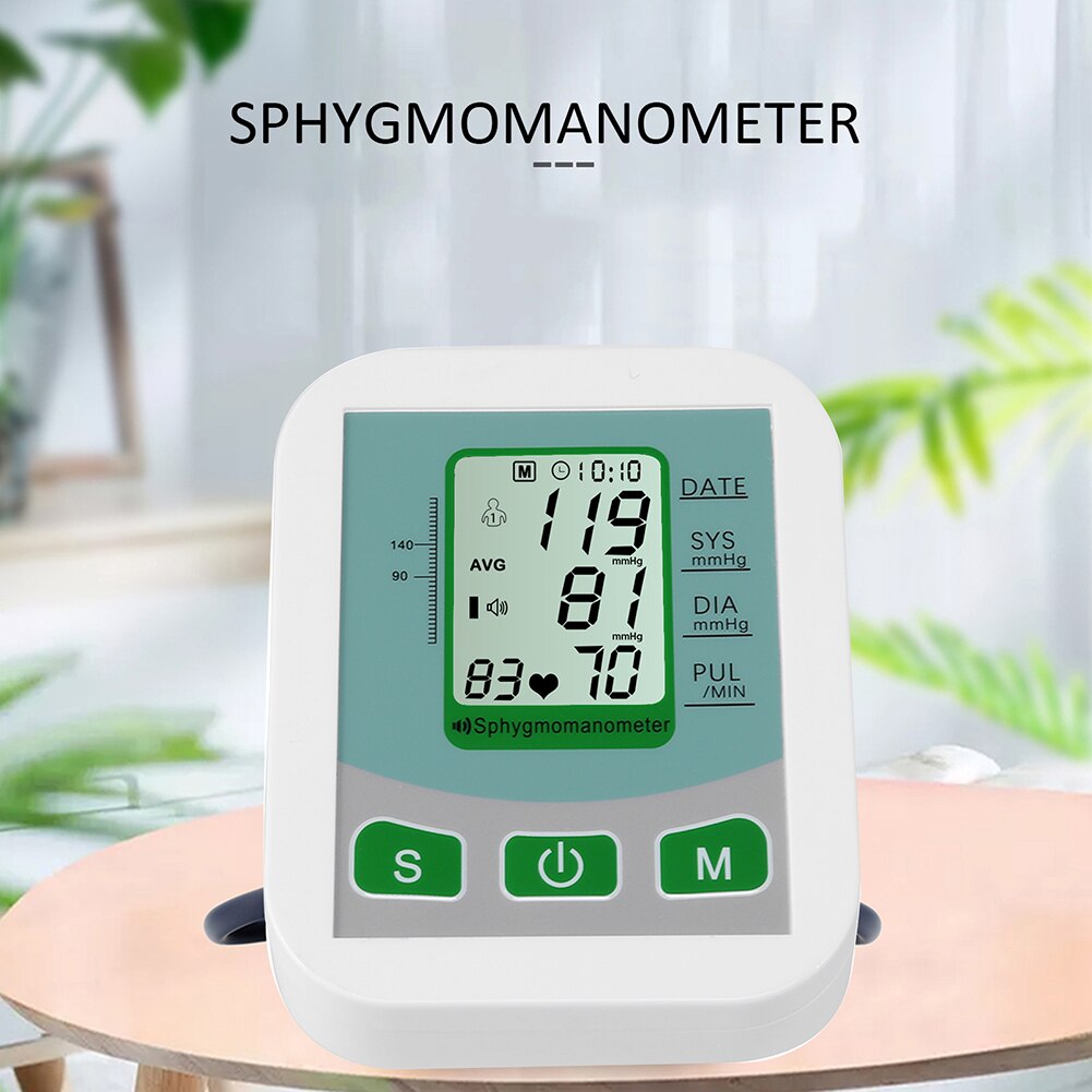 USB Digital Blood Pressure Monitor Sphygmomanometer Heart Rate Pulse Meter Measuring PR Upper Arm Pulse Household Meter
