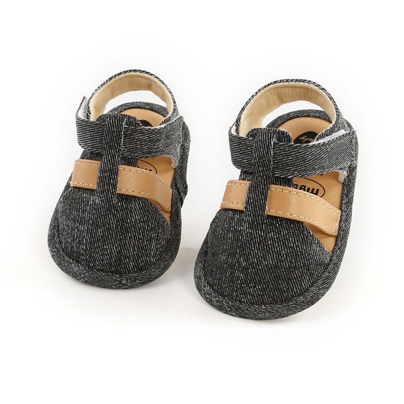 Gentleman Baby Sandals Toddler Infant Hollow Soft presepe suola scarpe di tela Little Boys Kids Soft presepe Prewalker sandali zoccoli: B2 / 13-18 mesi