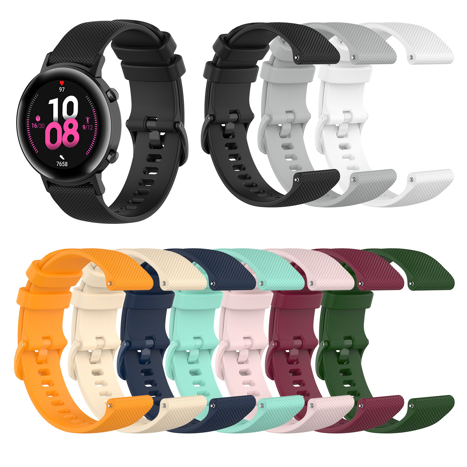 Bracelet en Silicone pour Fossil Gen 6 femmes 42mm Gen 5/5e hommes 44mm Ite 45mm Bracelet de montre 22mm 20mm 18mm Bracelet de remplacement