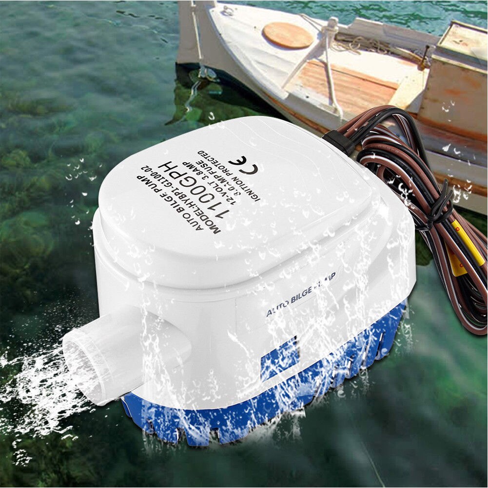 Submersible Boat Houseboat Bilge Pump Marine With Float Switch Motor Accessories Water Fully Automatic Portable Fishing Durable