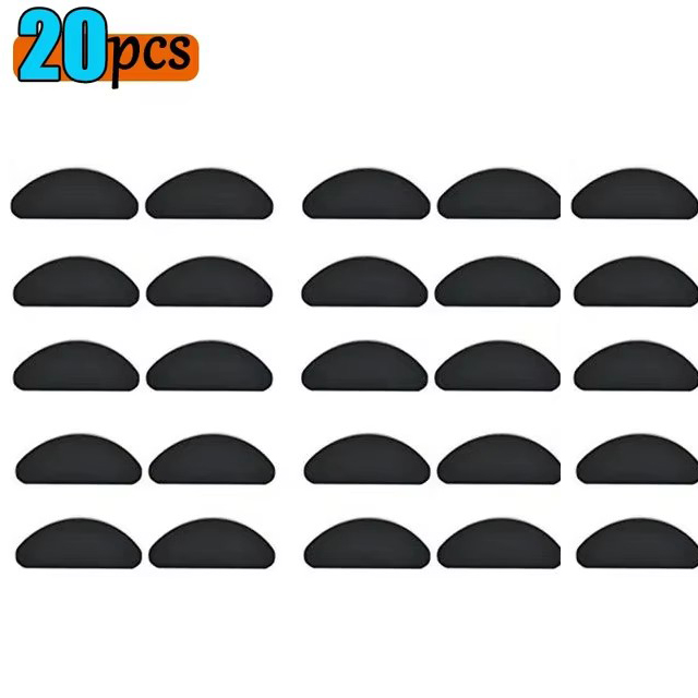 10/50pcs Silicone Glasses Nose Pads Adhesive Nose Pads Non-slip White Thin Nosepads for Glasses Eyeglasses Eyewear Accessories: Red