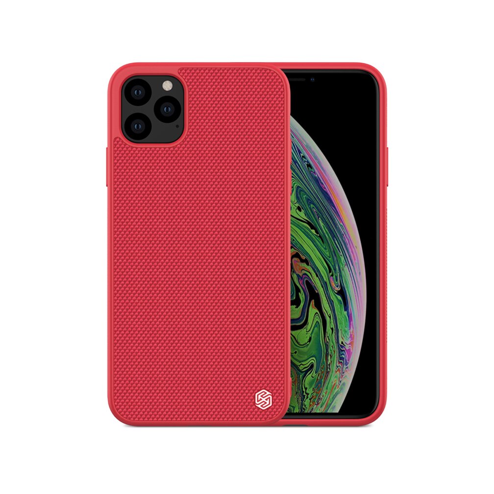 Case for iPhone 11 Pro Max NILLKIN Textured nylon fiber case back cover for iPhone 11 Pro 6.5 inch phone case durable non-slip: For iPhone 11 Pro / Red