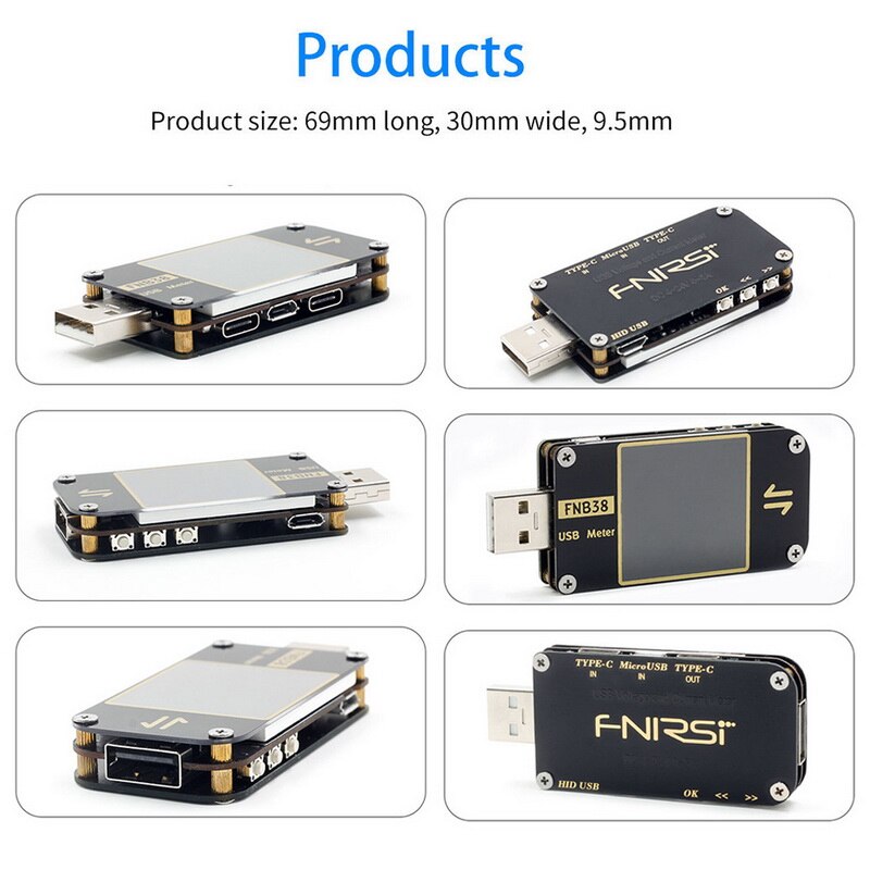 FNB38 testeur de courant et de tension USB QC4 + PD3.0 2.0 PPS Test de capacité de charge rapide
