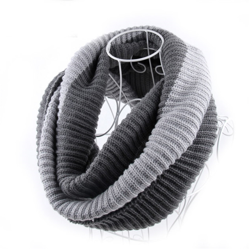 VISNXGI Winter Cable Ring Scarf Women Knitting Infinity Scarves Knitted Warm Neck Circle Scarf Bufandas Cuellos