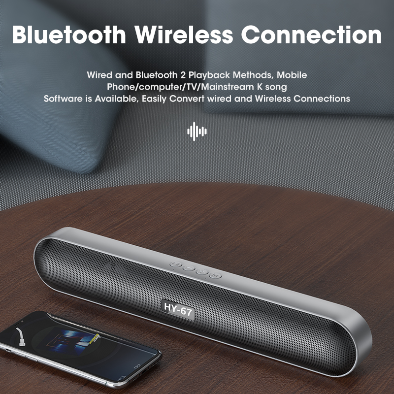 Wireless Bluetooth Speaker 6D Surround Soundbar RBG Colorful Glow Bluetooth Stereo Subwoofer Sound Bar For PC Laptop Support TF