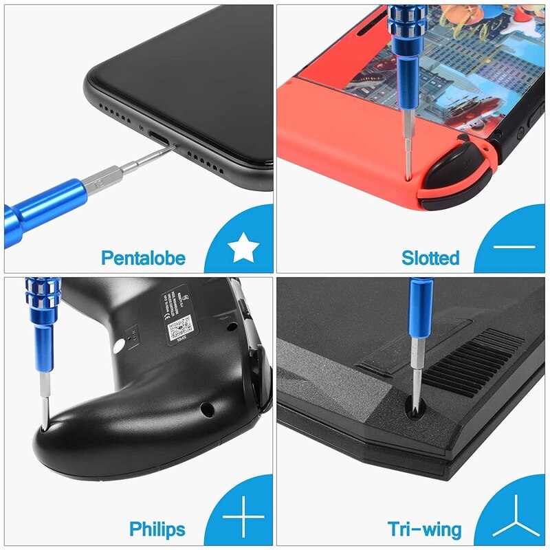 Screwdriver Kit 51 in 1 Precision Magnetic Bits DIY Dismountable Screw Driver Set Mini Tool Case For Smart Home PC Phone Repair