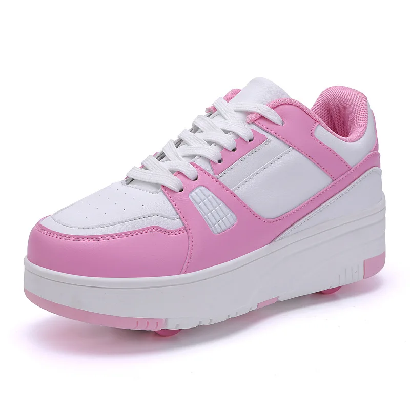 Amog Neue Rollschuhschuhe für Jungen und Mädchen, vier Räder, glatte Reitschuhe mit Rollen, Herren, Damen, Kinder, Eislaufschuhe: Blau / 12